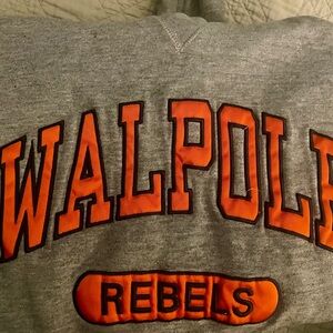 Holloway Gray Sweatshirt with Orange Walpole Rebels Design